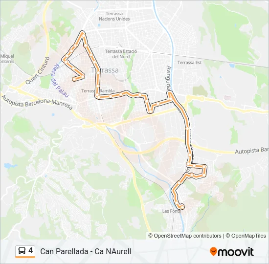 4 Bus Line Map