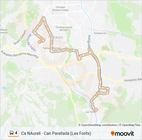 4 Bus Line Map