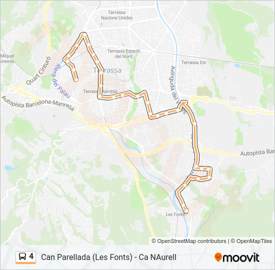 4 Bus Line Map