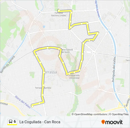 6 Bus Line Map