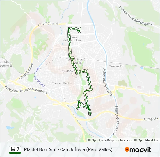 7 Bus Line Map