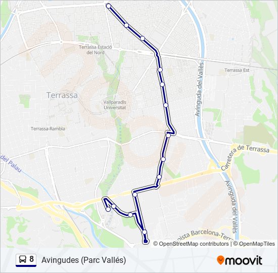 8 bus Line Map