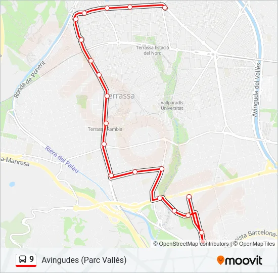 9 Bus Line Map