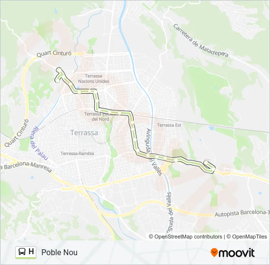 H Bus Line Map