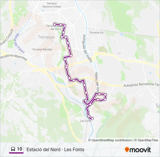 10 Bus Line Map