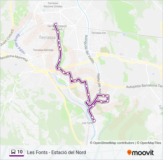 10 Bus Line Map