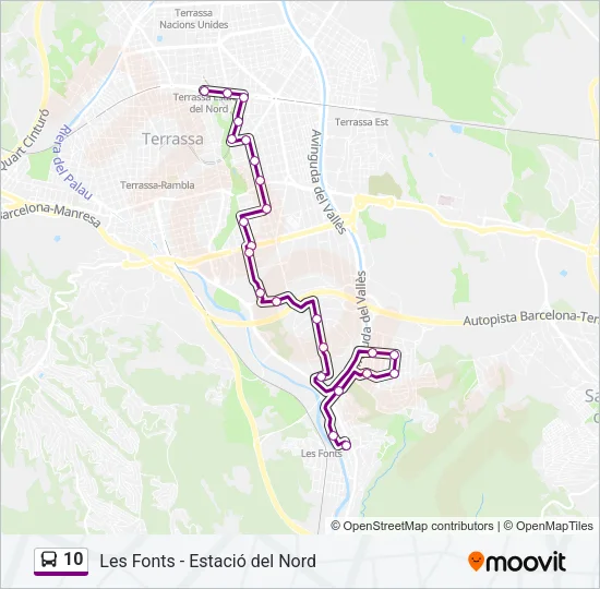 10 Bus Line Map