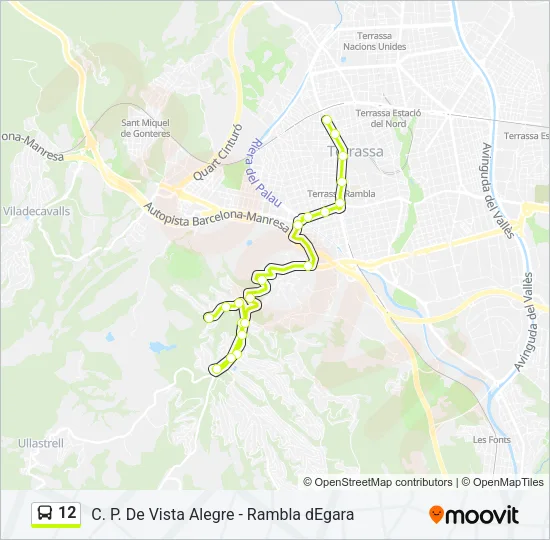 12 Bus Line Map
