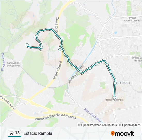 13 Bus Line Map