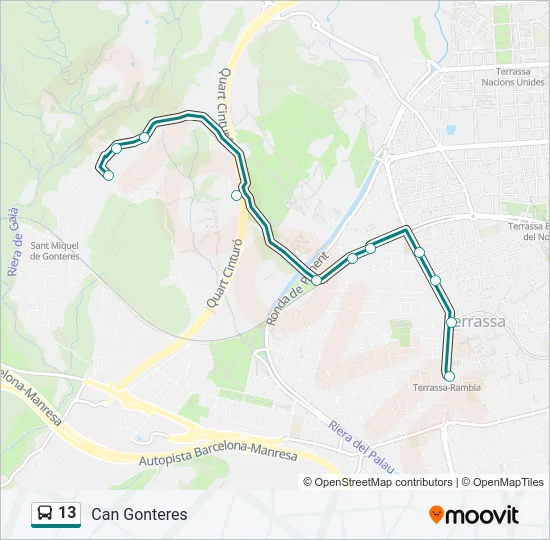 13 Bus Line Map