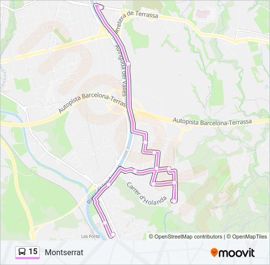 Mapa de 15 de autobús