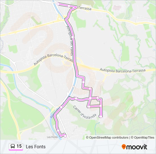 Mapa de 15 de autobús