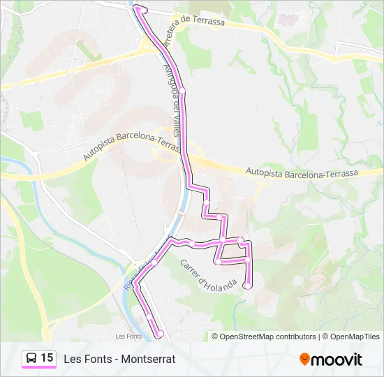 15 Bus Line Map