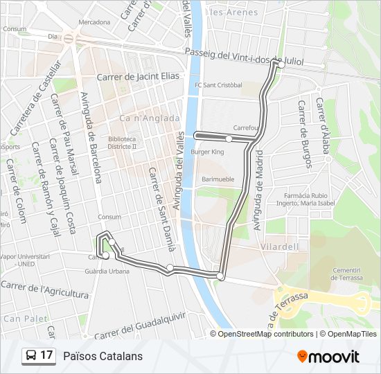 Mapa de 17 de autobús