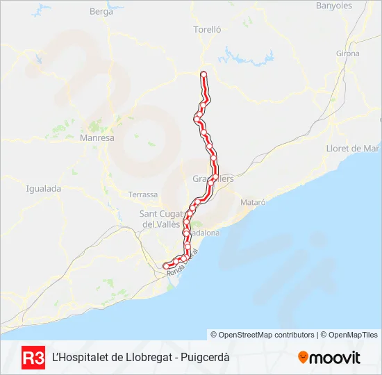R3 Train Line Map