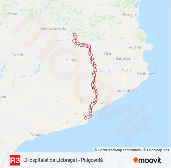 R3 Train Line Map
