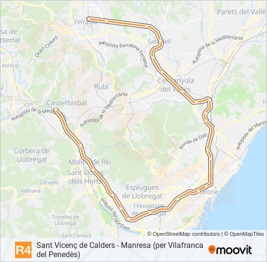 r4 Ruta Horaris, Parades i Mapes Terrassa (Actualitzat)