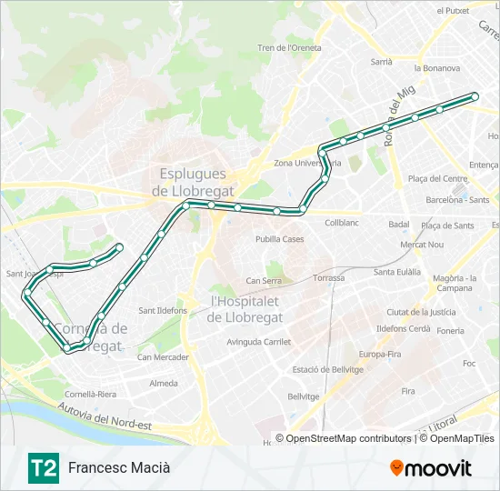 T2  Line Map