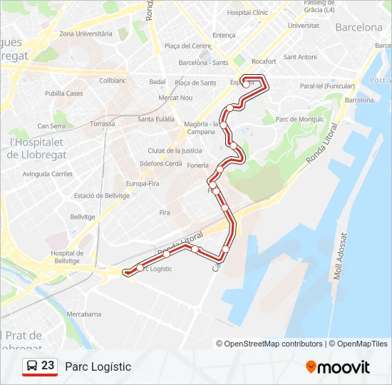 23 Bus Line Map