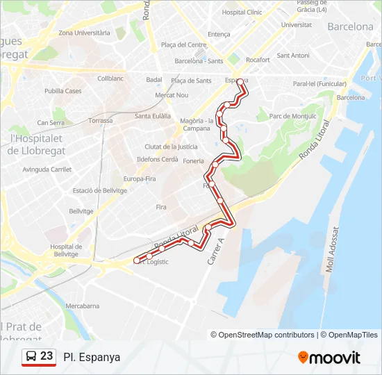 23 Bus Line Map