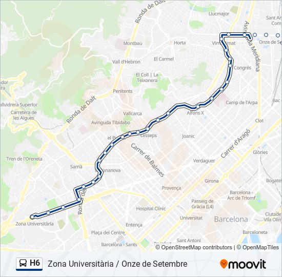 H6 bus Line Map