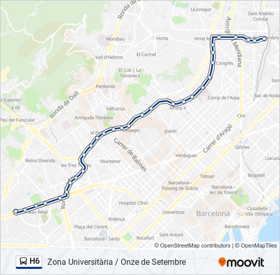 H6 bus Line Map