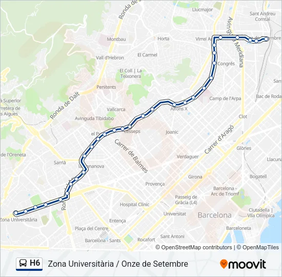 H6 Bus Line Map