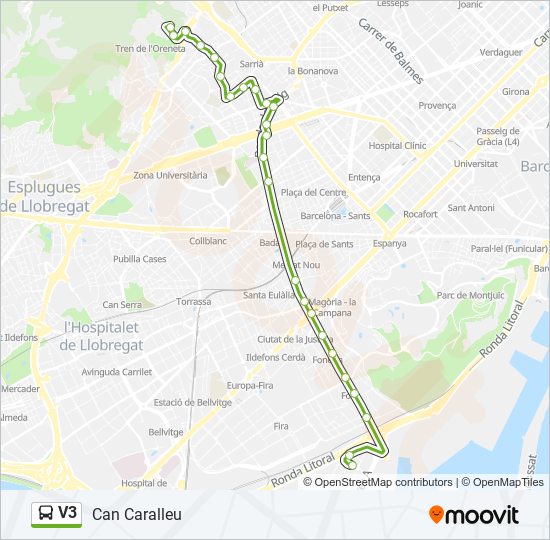 V3 bus Line Map
