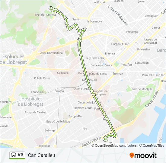 V3 Bus Line Map