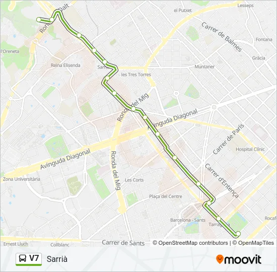 V7 Bus Line Map