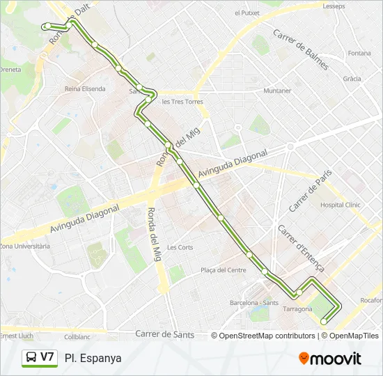 V7 Bus Line Map