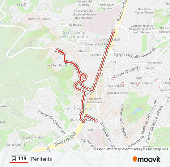 119 Bus Line Map