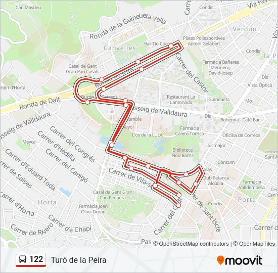 122 Bus Line Map