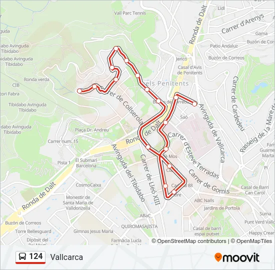 124 Bus Line Map
