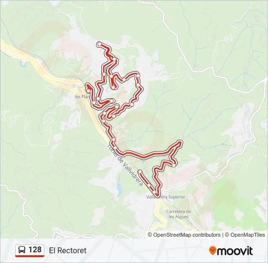 128 Bus Line Map