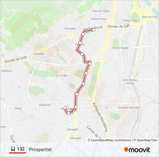 132 Bus Line Map