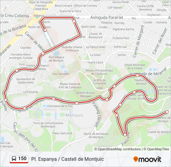 150 Bus Line Map