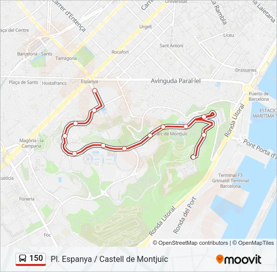 150 Bus Line Map
