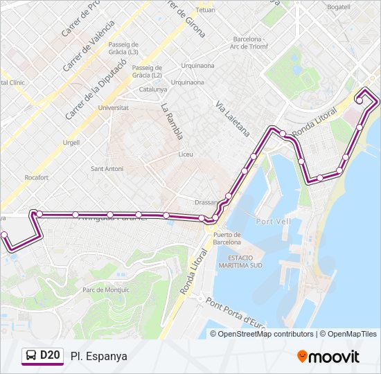 D20 Bus Line Map
