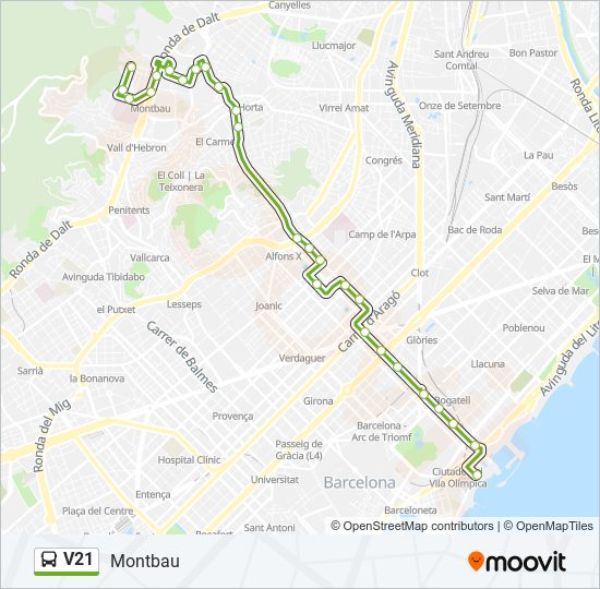 V21 bus Line Map