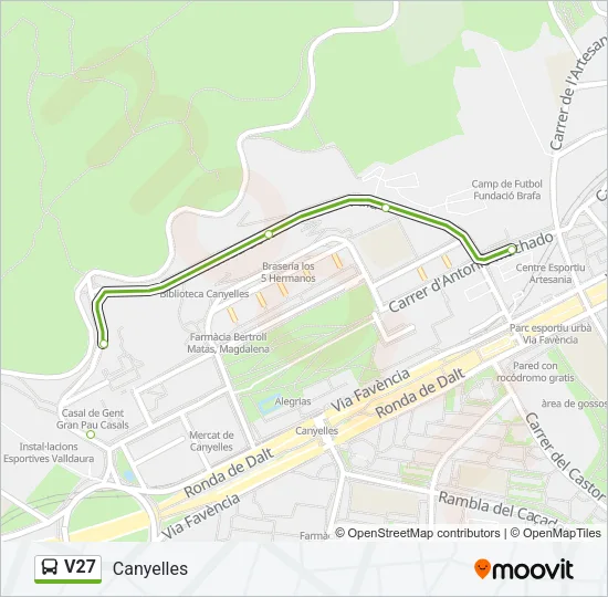 V27 Bus Line Map