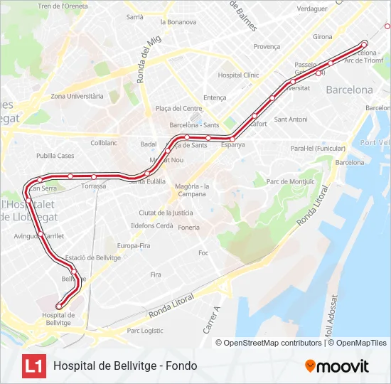 L1 Metro Line Map
