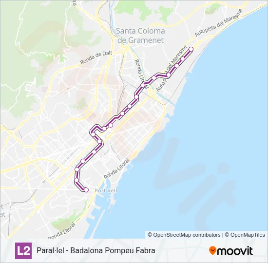 L2 Metro Line Map