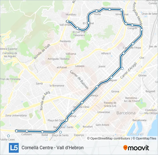 L5 Metro Line Map