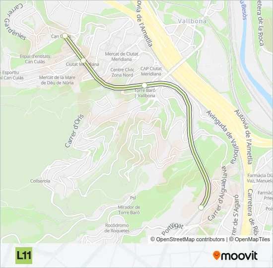 L11 Metro Line Map