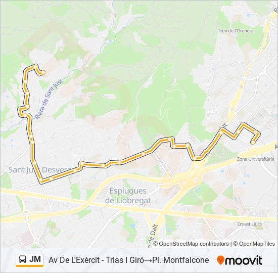 jm Route: Schedules, Stops & Maps - Av De L'Exèrcit - Trias I Giró‎→Pl ...