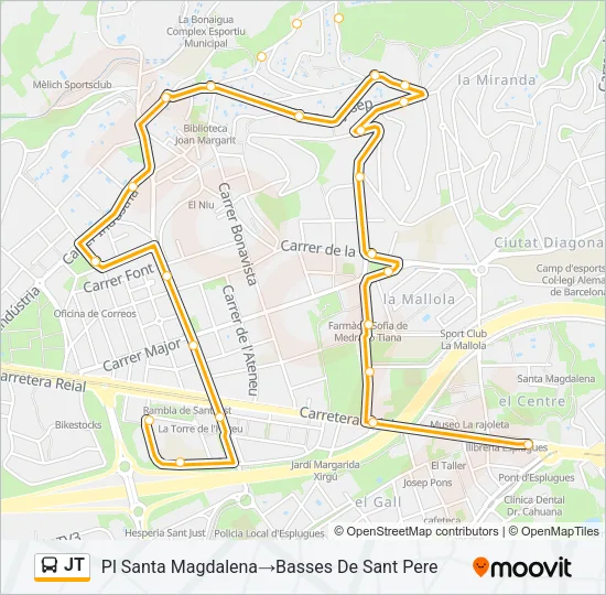 JT  Line Map