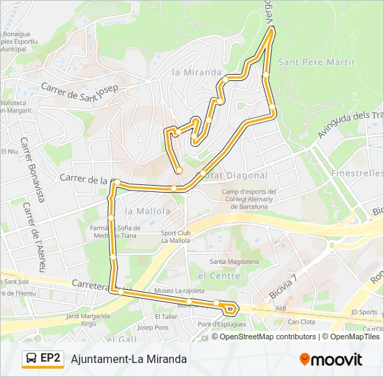 EP2 Bus Line Map