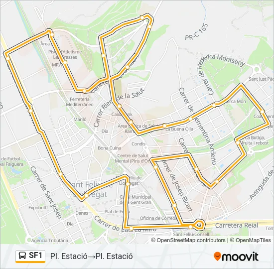 SF1 Bus Line Map