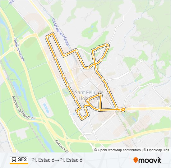 Mapa de SF2 de autobús